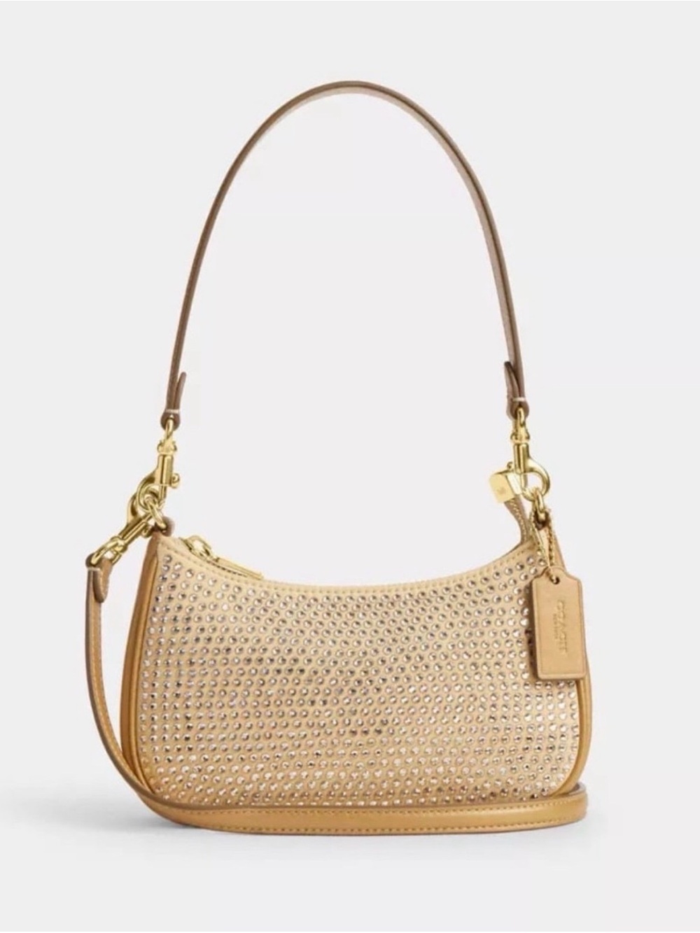 Coach Teri Mini Shoulder & Crossbody Bag With Crystal Gold NWT